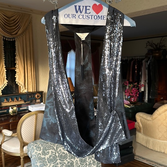 Very cool sequin vest size med NWT - Picture 1 of 9